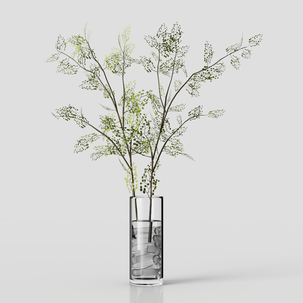 Natural Rhythms in Glass Vase 3D model