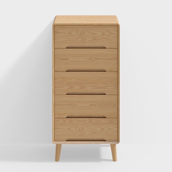 Wooden Storage Cabinet 3D model