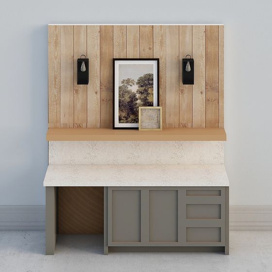 Charming Rustic Style Cabinet 3D model