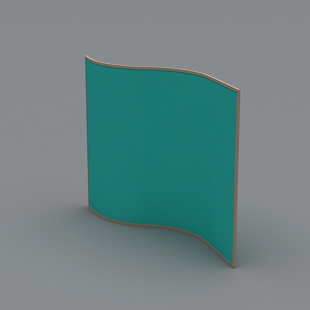 Unique Curved Low-Poly 3D Model for Modern Design