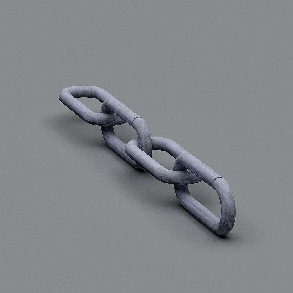 Low-Poly 3D Chain Model with Realistic Texture