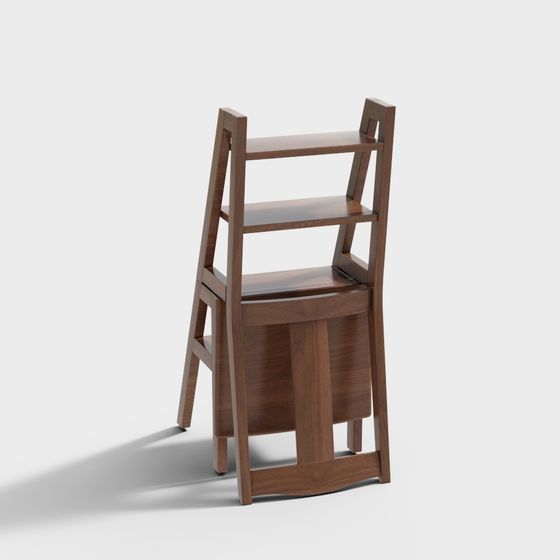 Minimalist Folding Chair 3D Model for Modern Spaces