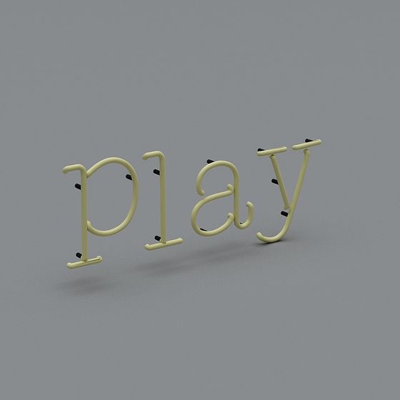 Vibrant 3D 'PLAY' Model for Colorful Adventures