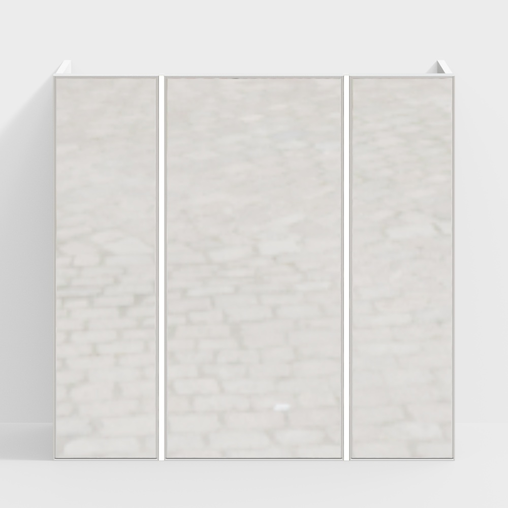 Three door with lamp mirror cabinet