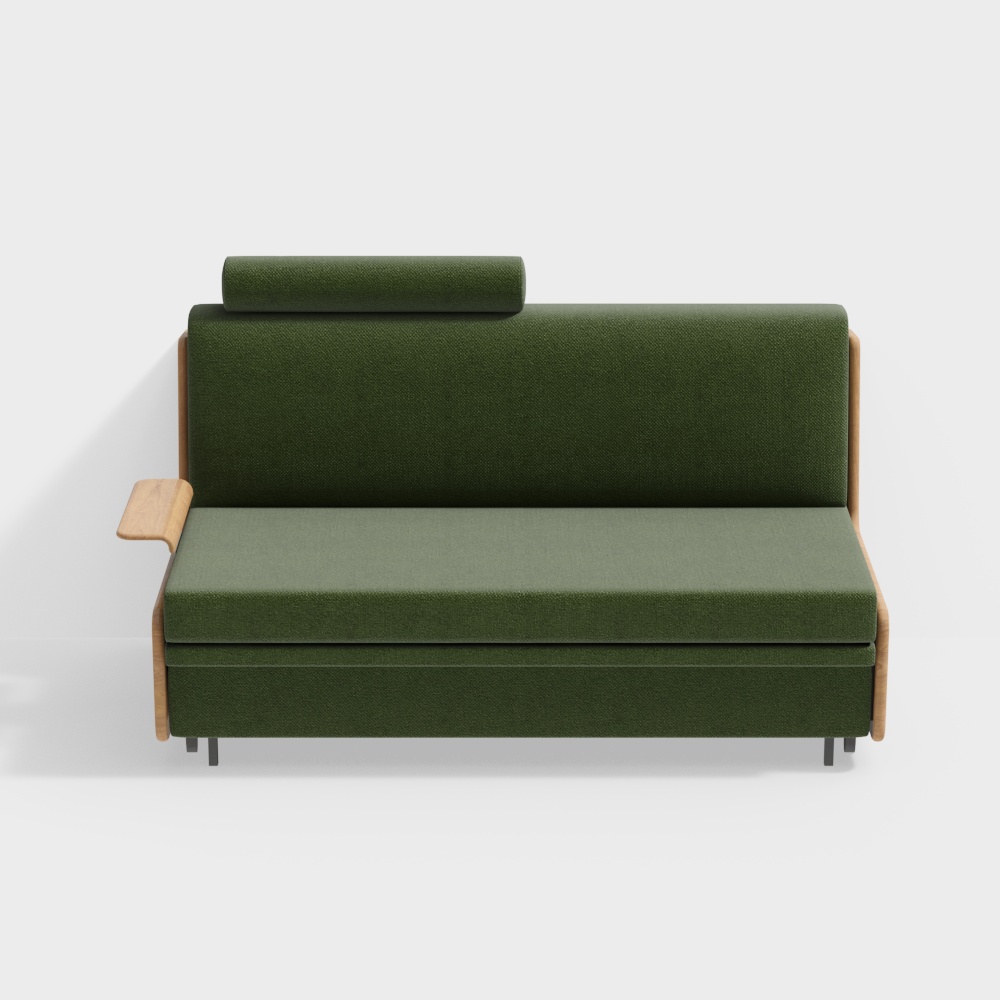 Building block sofa bed-1620 model-olive green