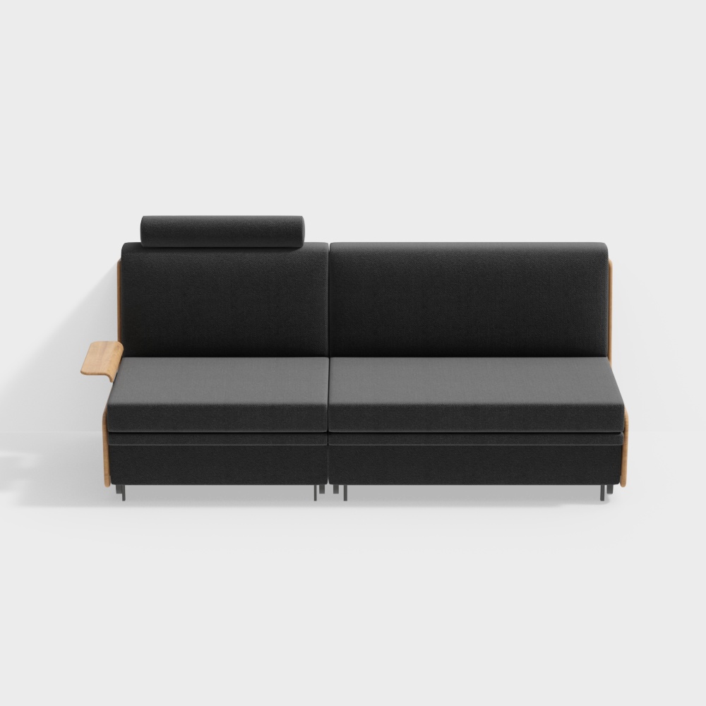 Building Block Sofa Bed-2090 Model-Modern Gray