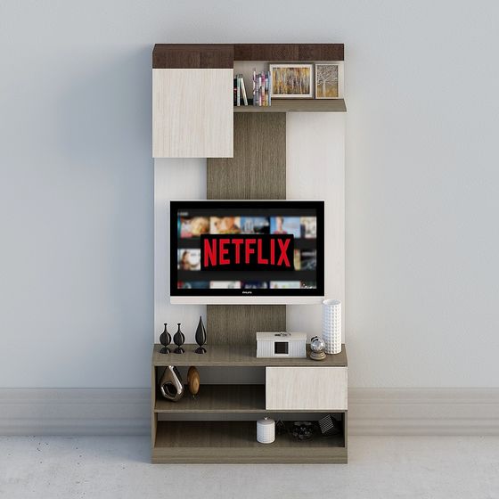 Minimalist Low-Poly TV Stand 3D model