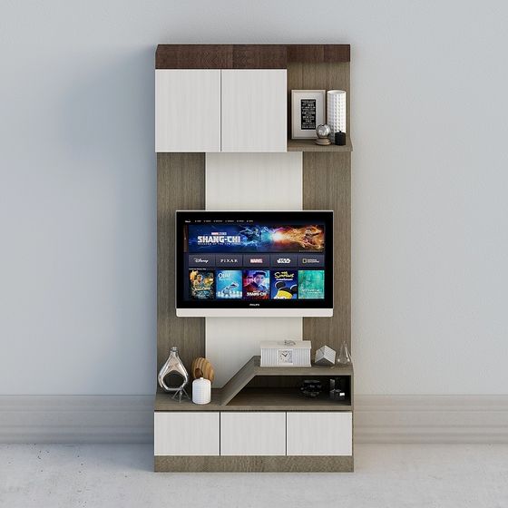 Elegant TV Cabinet 3D model for Contemporary Spaces