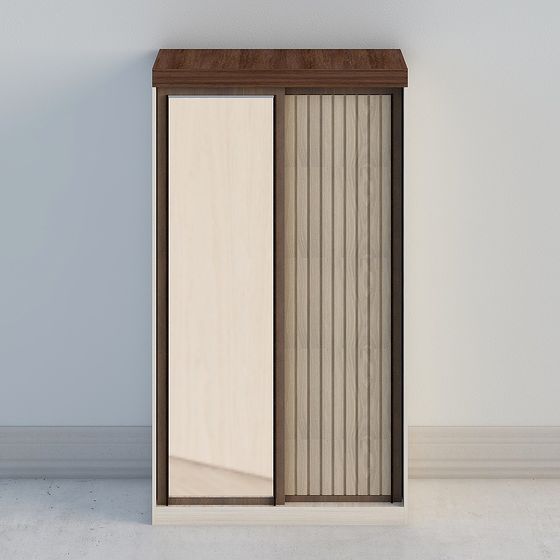 Stylish Sliding Door Wardrobe 3D model