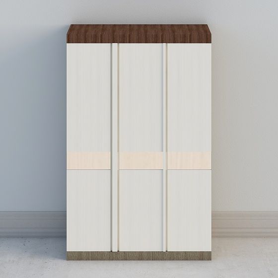 Modern Minimalist Low-Poly Wardrobe 3D model