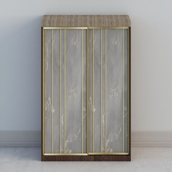 Marble Glass Sliding Door 3D model