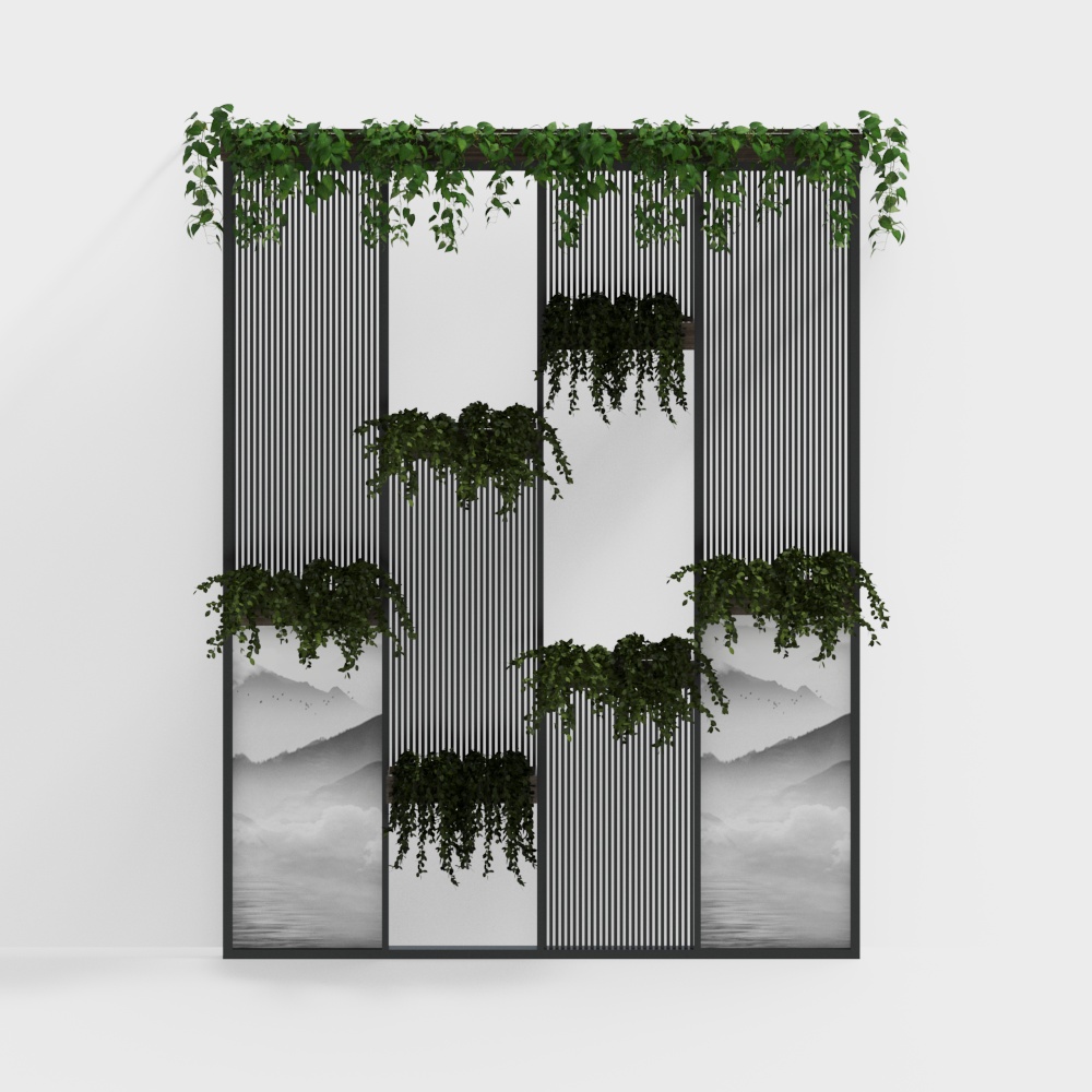 Partizione vegetale verde