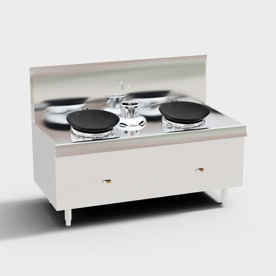 Urban Stove 3D model for Modern Kitchens