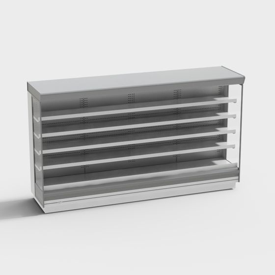 Sleek Low-Poly Shelf 3D model for Modern Spaces