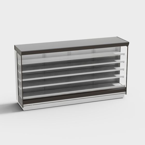 Stylish Low-Poly Display Cabinet 3D model