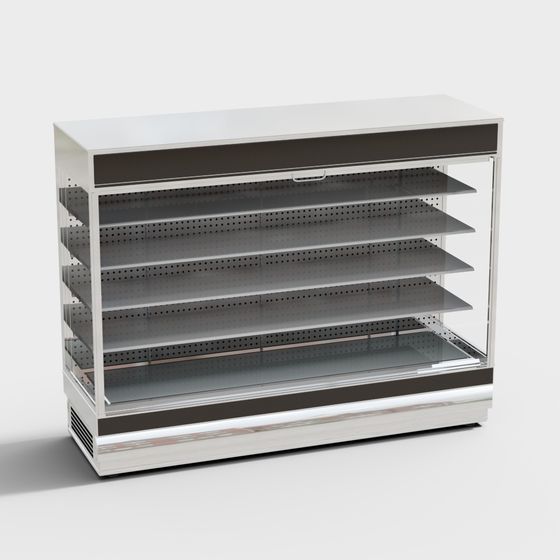 Stylish Low-Poly Display Cabinet 3D model