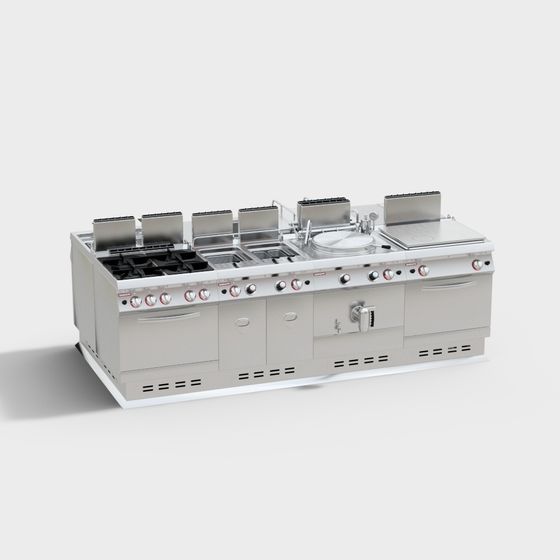 Modern Chef Station 3D model for Kitchen Design