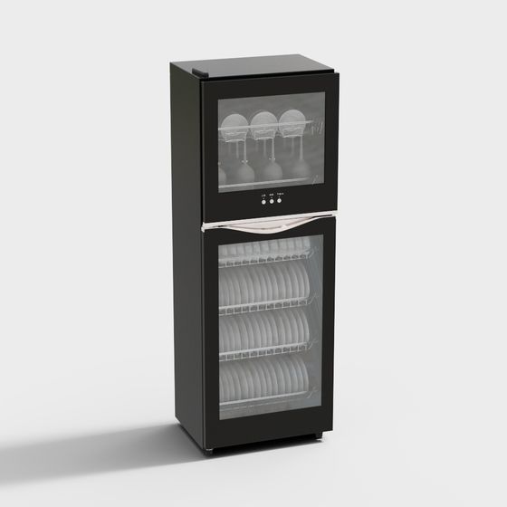 Stylish Low-Poly Disinfection Cabinet 3D model