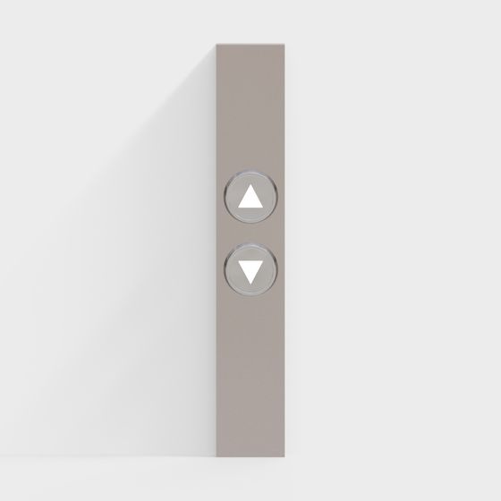 Sleek Elevator Button 3D model for Modern Designs