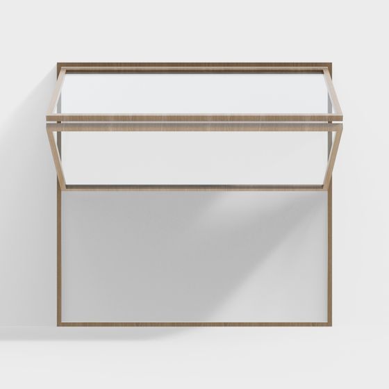 Stylish Wooden Display Cabinet 3D model