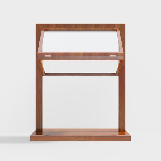 Wooden Display Cabinet 3D Model