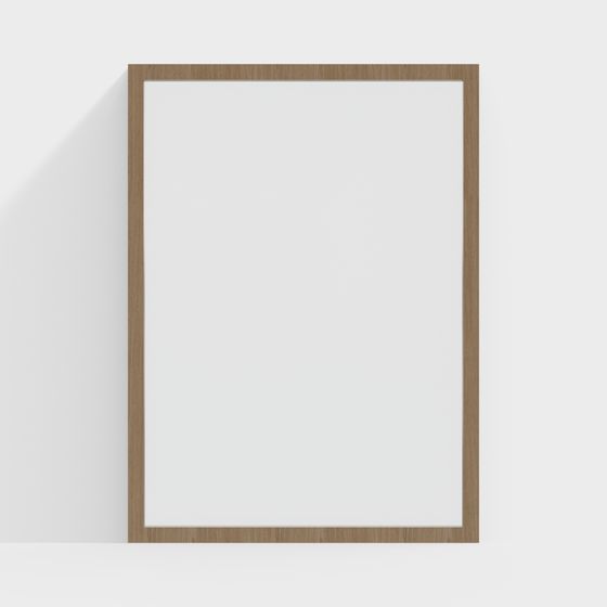 Stylish Wood Frame 3D model for Creative Projects