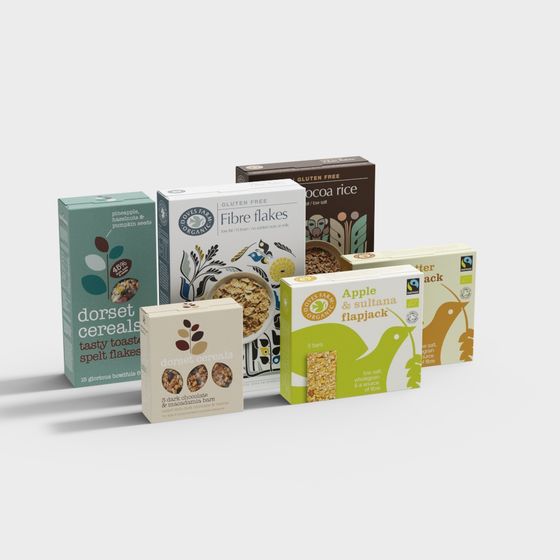 Vibrant Low Poly 3D Food Packaging Box Collection