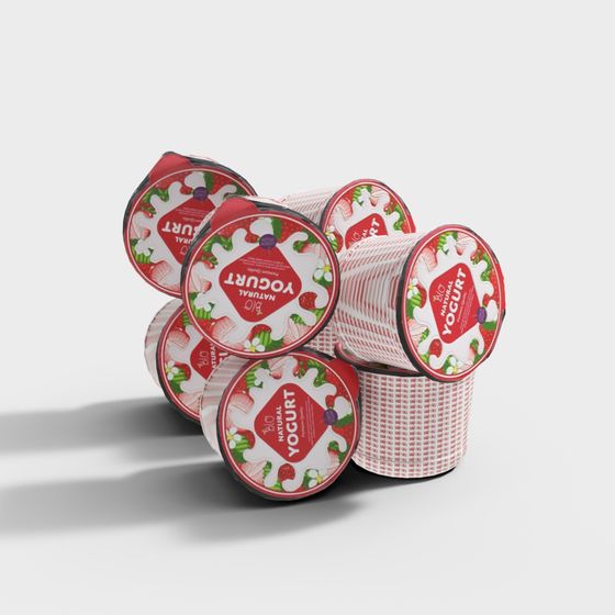 Yogurt Delight Low-Poly 3D Model