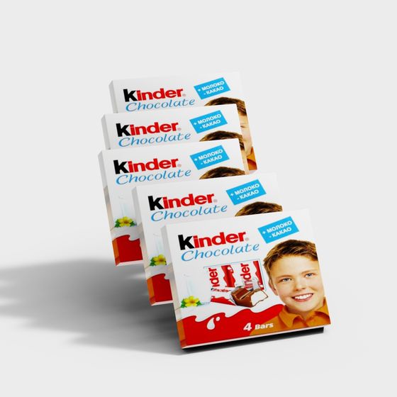 Kinder Chocolate Packaging Box 3D model for Creative Use