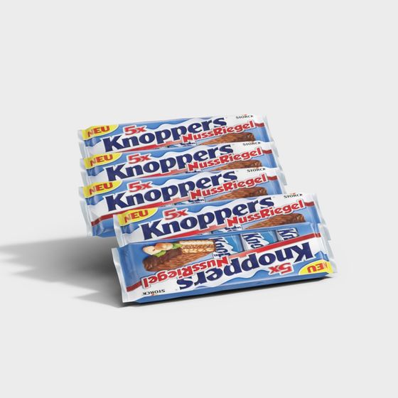 Knoppers NussRiegel Chocolate Bar 3D model