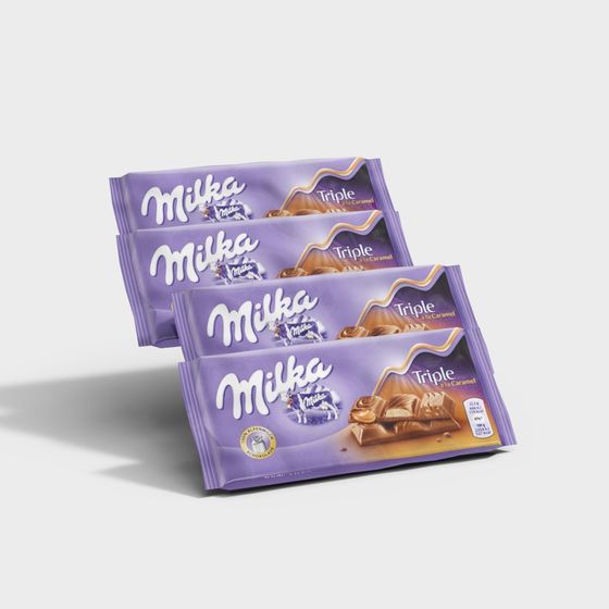 Milka Triple a la Caramel Chocolate 3D model