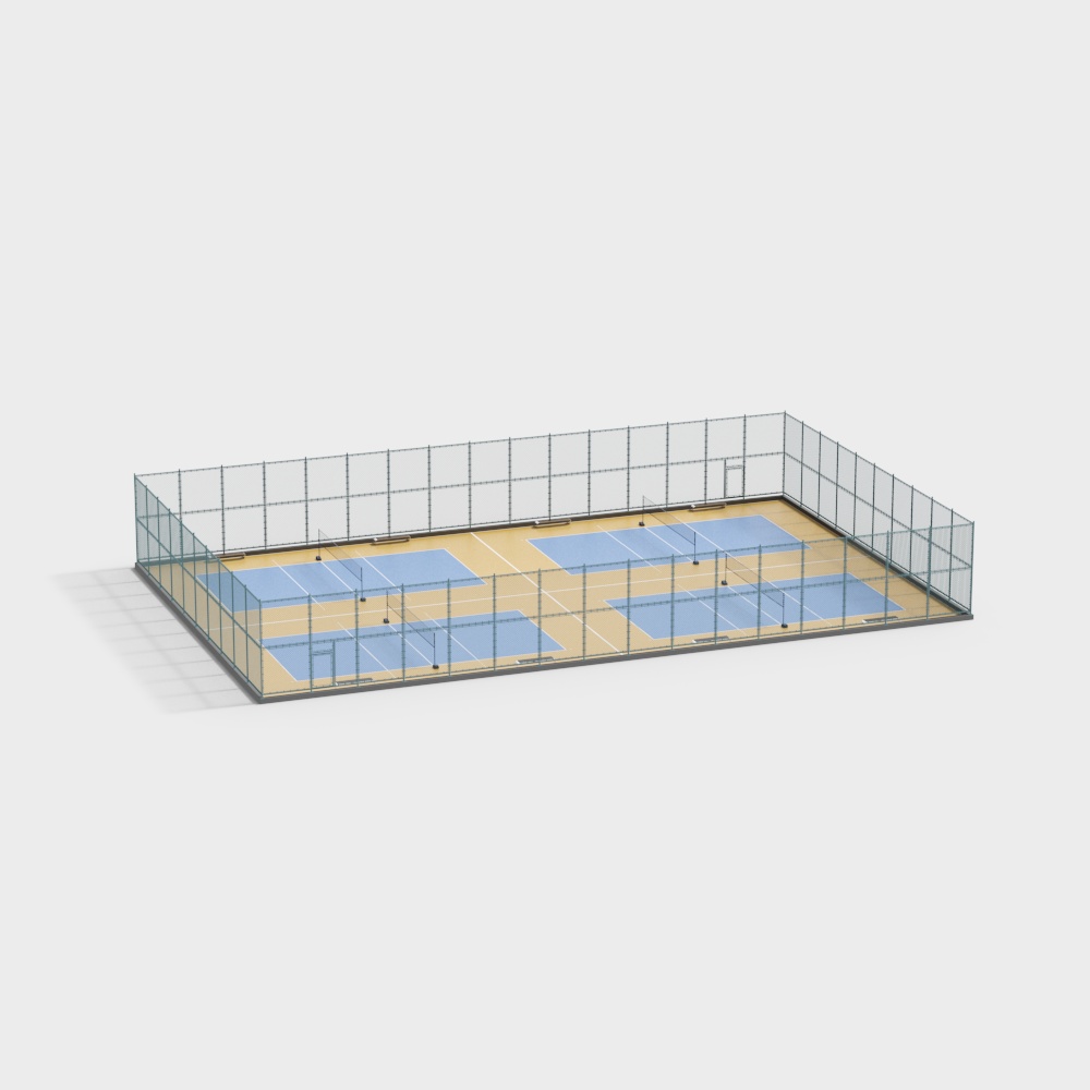 Vibrant Tennis Court 3D model