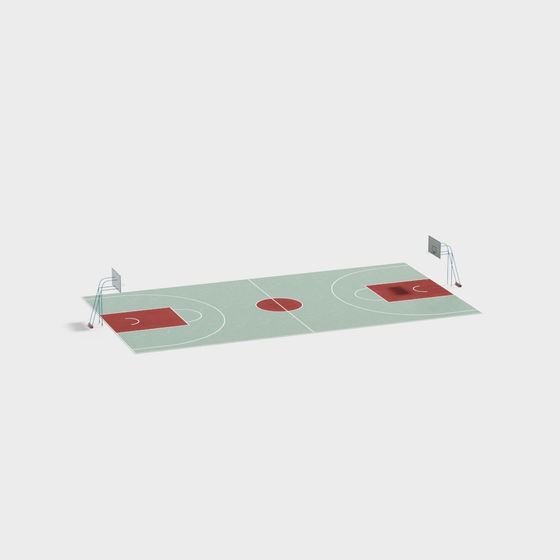 Street Basketball Court 3D model
