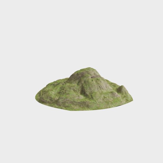 Lush Grass Hill 3D Model