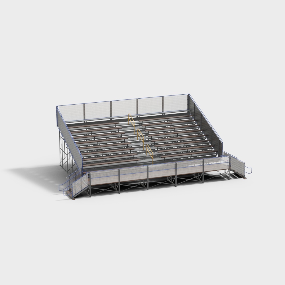 Stylish Low-Poly High-Detail Viewing Stand 3D model