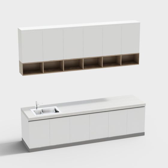 Urban Kitchen 3D model for Modern Aesthetics