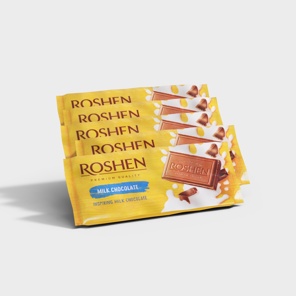 Roshen Milk Chocolate Packaging 3D model