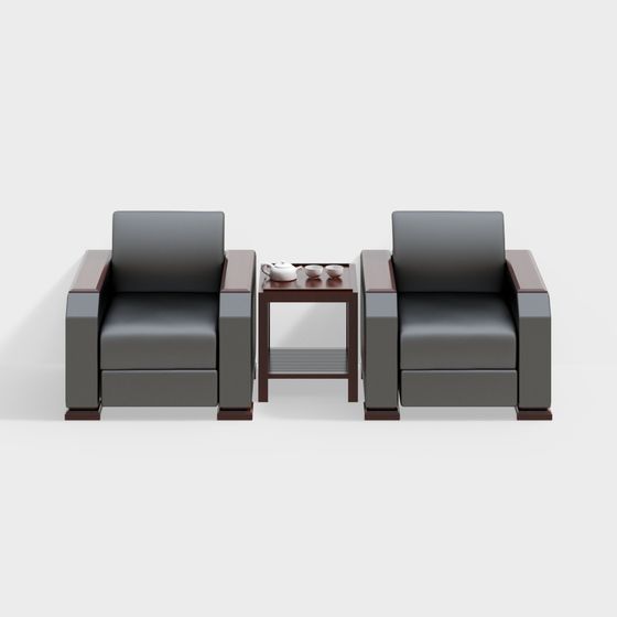 Urban Living Room Sofa Set 3D model