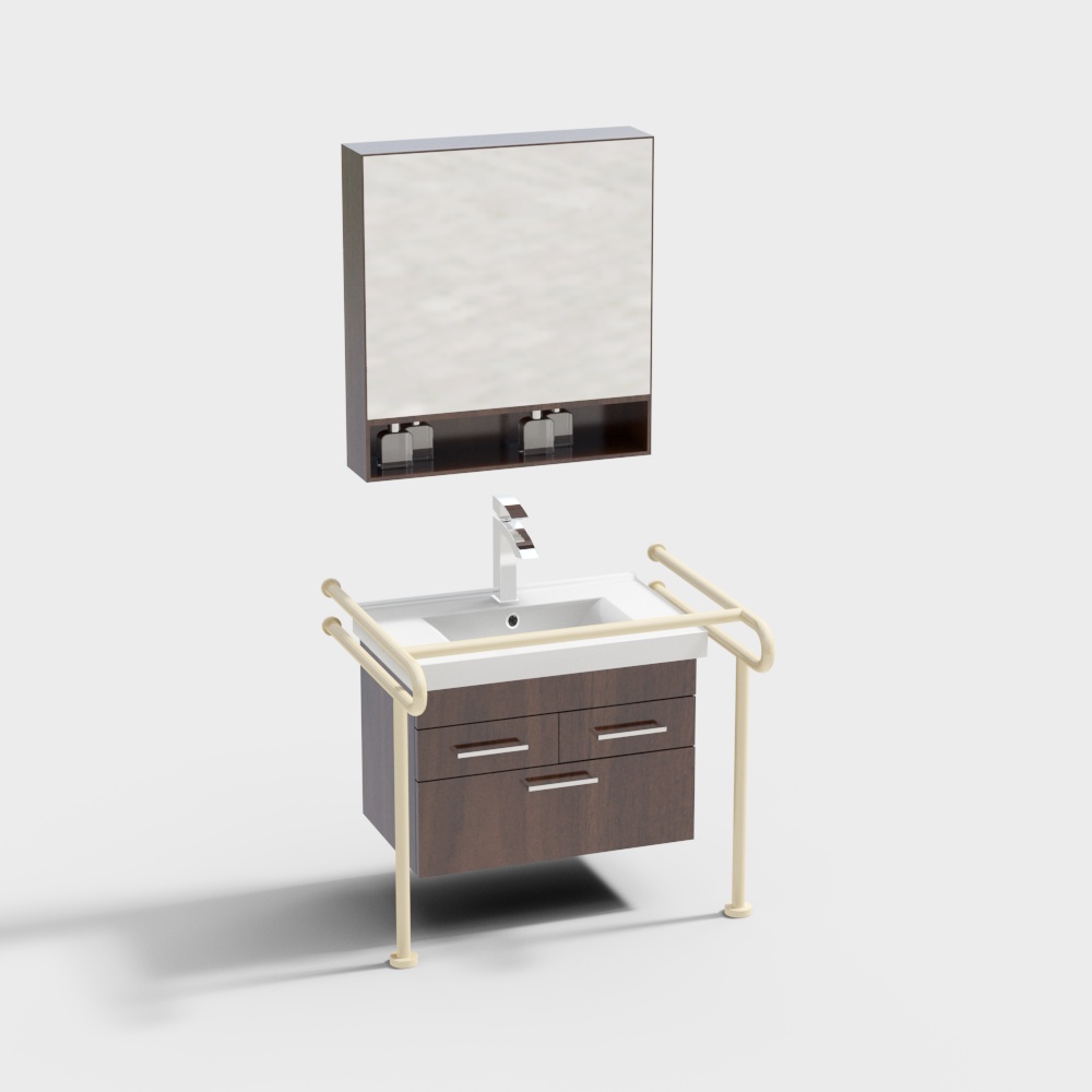 Health and wellness bathroom washbasin