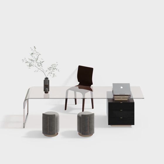 Urban Desk 3D Model for Modern Workspaces