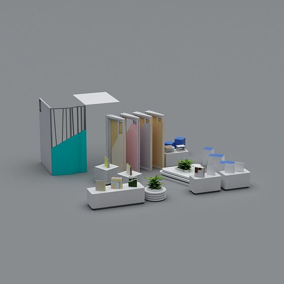 Stylish Low-Polygon 3D Model with Natural Elements