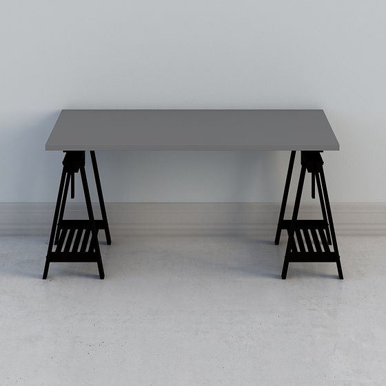 Industrial-Style Workbench 3D model