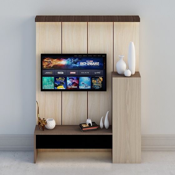 Elegant Low-Poly TV Cabinet 3D model for Modern Interiors