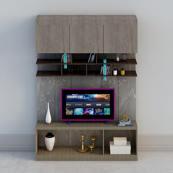Stylish TV Cabinet 3D model for Modern Interiors