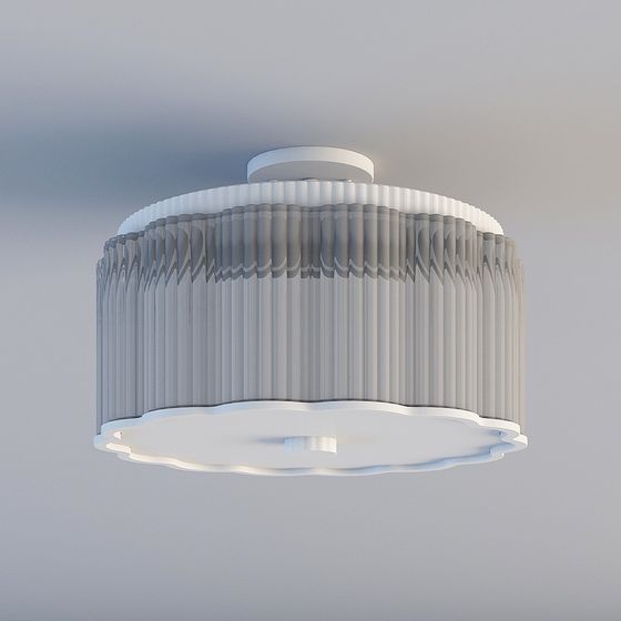 Stylish Low-Poly Ceiling Light 3D model for Modern Interiors