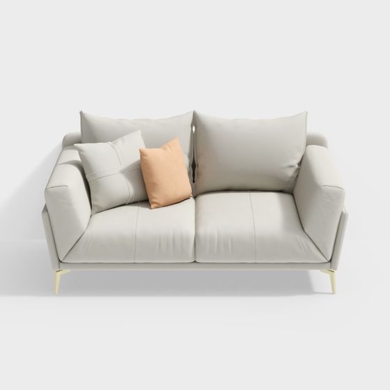 Elegant Minimalist Sofa 3D model for Modern Interiors
