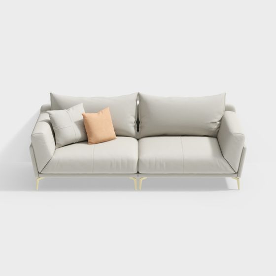 Elegant Low-Poly Sofa 3D model Design