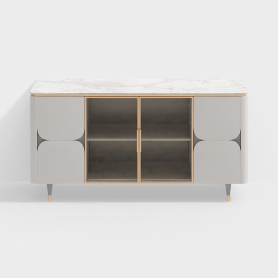 Stylish Minimalist Storage Cabinet 3D model