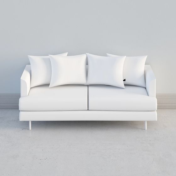 Stylish Low-Poly Sofa 3D model for Modern Interiors