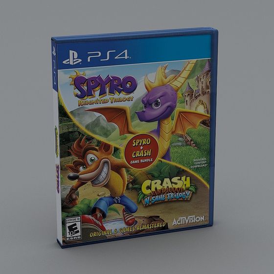 Spyro Reignited Trilogy PS4 Box Art 3D Model